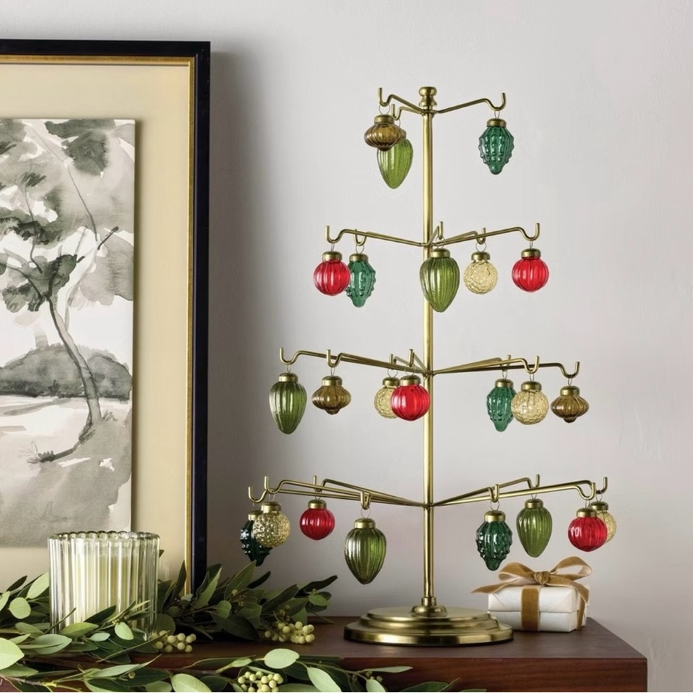 25pk Mini Vintage Glass Ornaments - Hearth & Hand™ with Magnolia Christmas 2025
